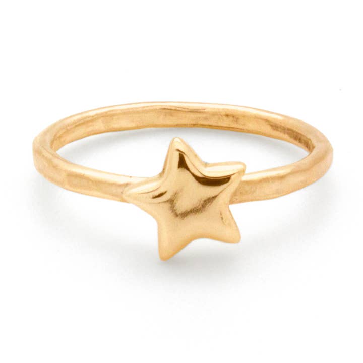 Bague Empilable Étoile | Or pour la vente par Hiouchi Jewels | Rose & Bolt Grateful Dead Jewelry