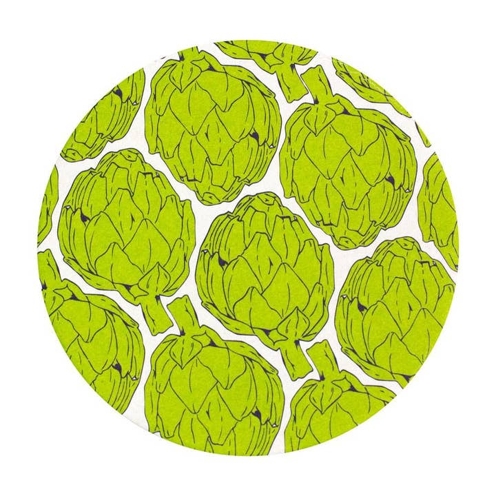 Artichokes Coaster for wholesale by Reyn Paper Co