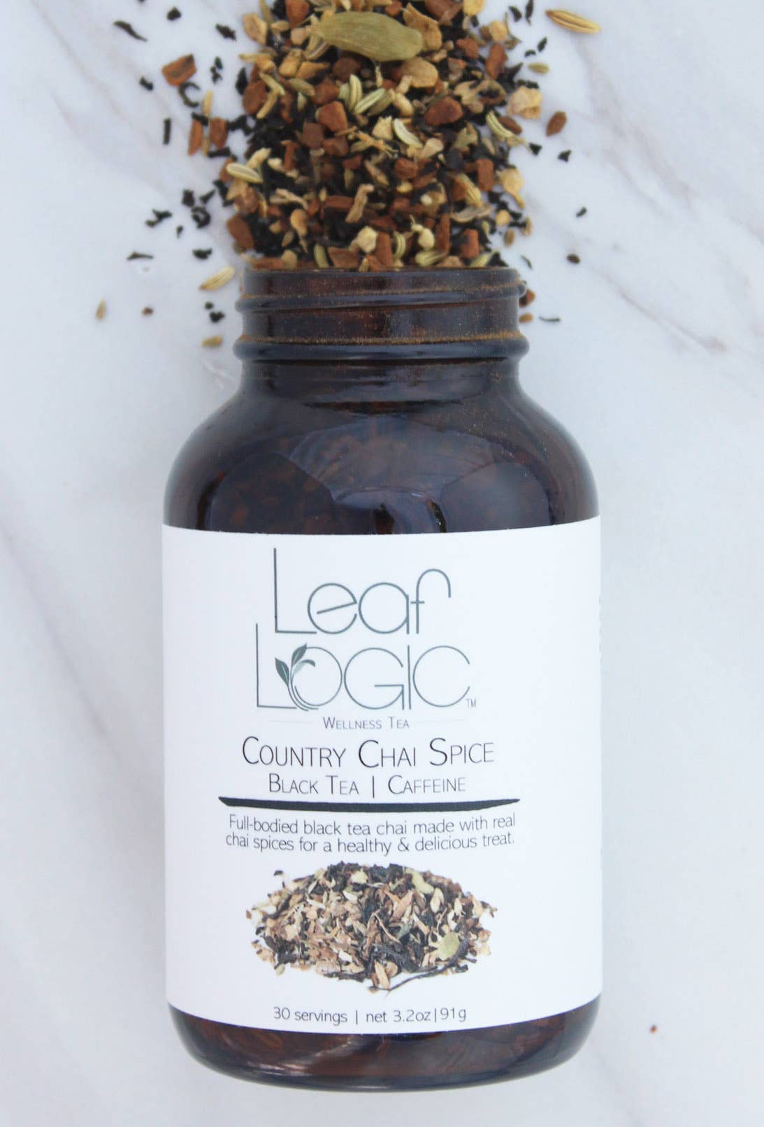 Leaf Logic - Wholesale Loose Tea - Country Chai Spice Loose Leaf Tea - Bulk or Refillable Jar0