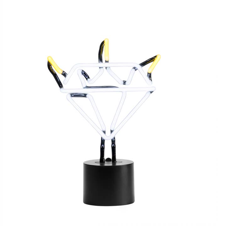 Amped & Co - Wholesale Desk Light - Kids - Amped & Co Diamond Bling Neon Desk Light |Large 12.5 x 9 in.