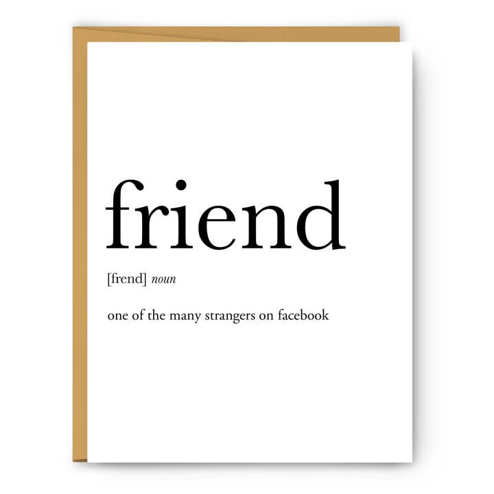 Footnotes - Wholesale Friendship Card - Friend Definition - Love & Friendship Card