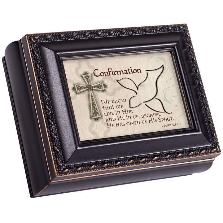 Cottage Garden - Wholesale Decorative Box - Confirmation Dove Script BLK TS