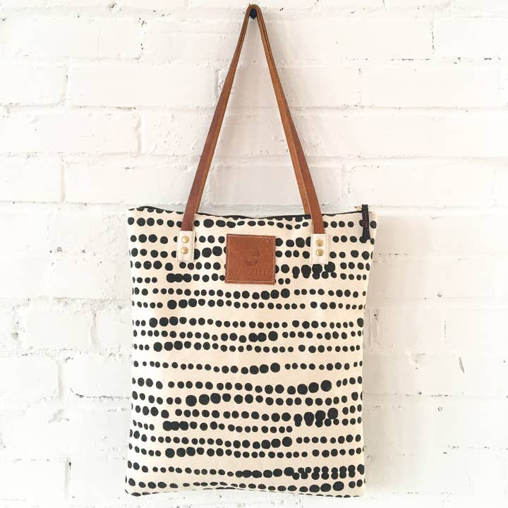 Erin Flett - Wholesale Tote Bag - Women's - Worn Black Hilary Heavy Canvas Mod Tote0