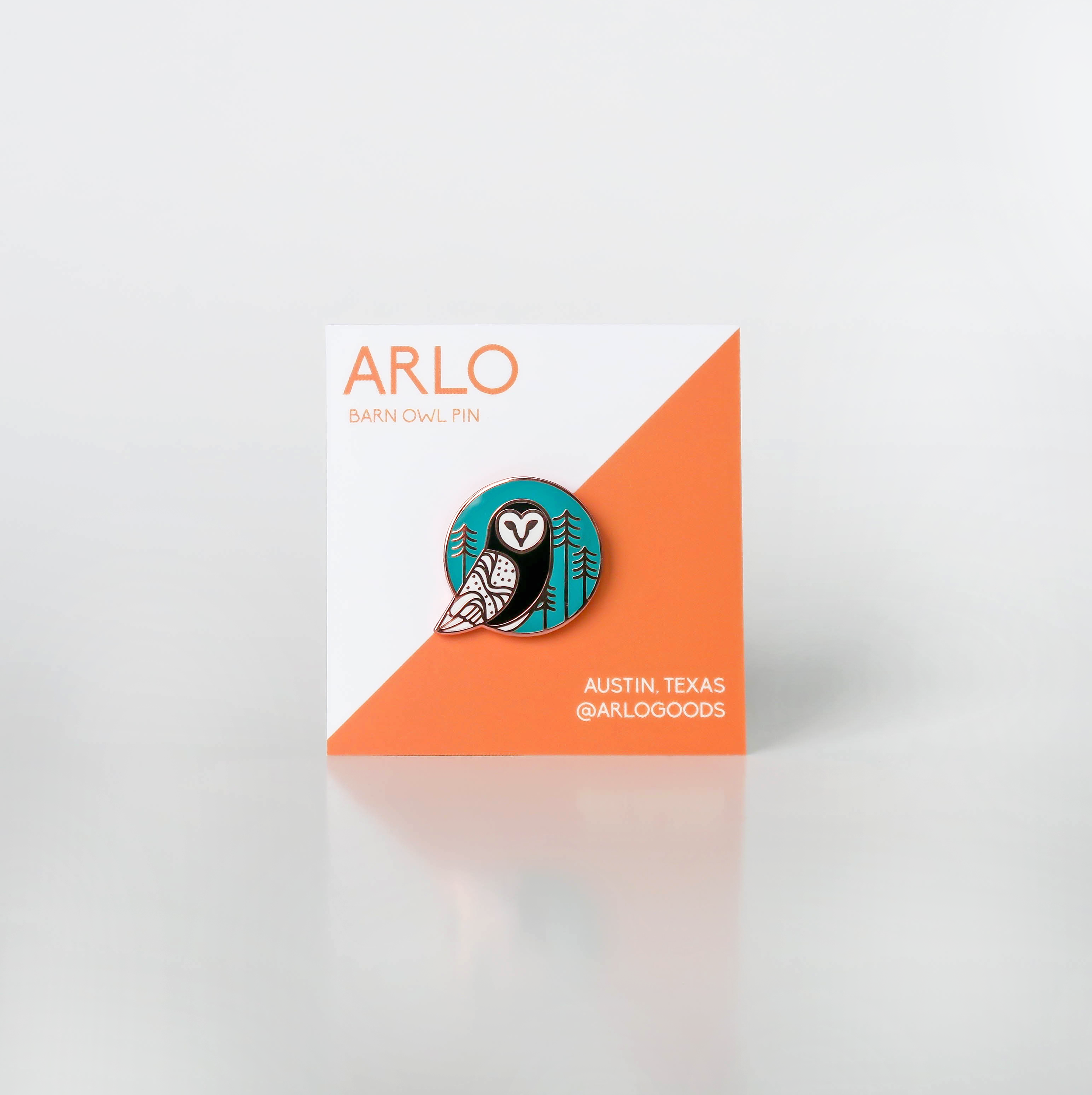 Arlo Goods - Wholesale Lapel Pin/Button - Barn Owl Enamel Pin1