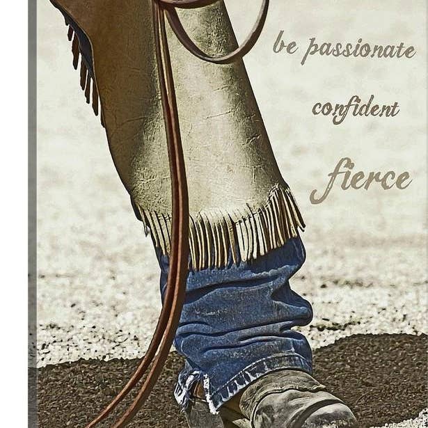 Wyoming Fierce Canvas Print for wholesale by Amanda Smith Western Art, LLC