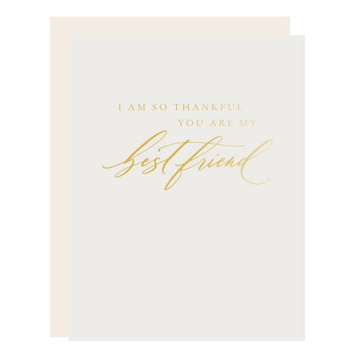 Thankful Best Friend Card for wholesale by Little Well Paper Co.