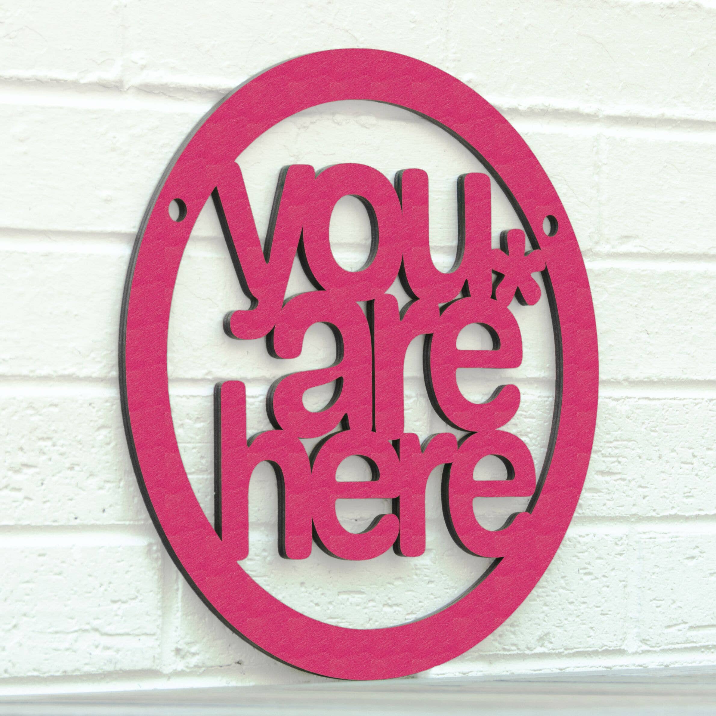 Spunky Fluff - Wholesale Wall Sign - You Are Here, Self Awareness Connection Wall Sign2