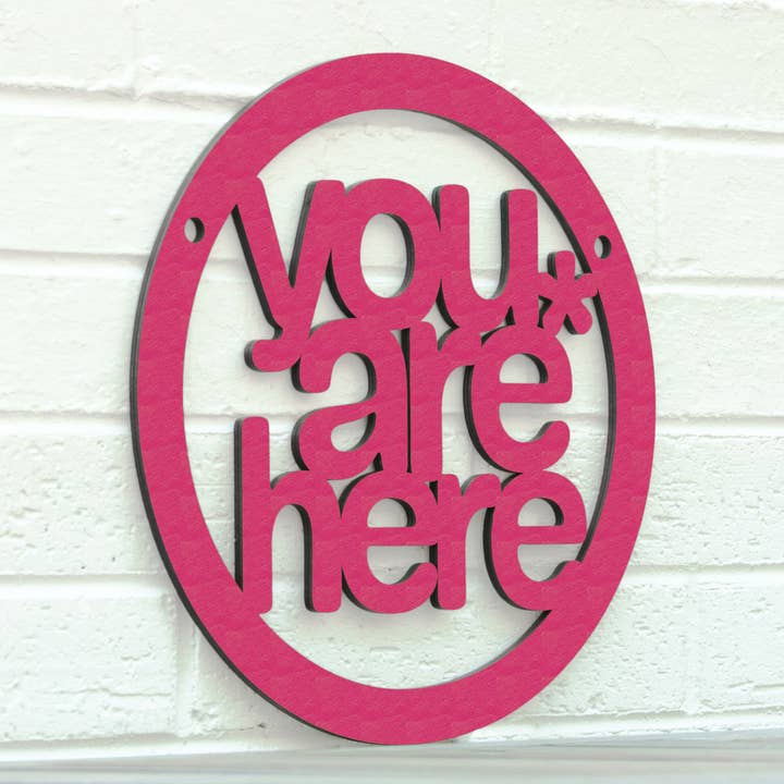 Spunky Fluff - Wholesale Wall Sign - You Are Here, Self Awareness Connection Wall Sign2