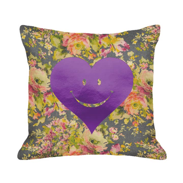 18" x 18" Happy Heart Pillow for wholesale by IGE