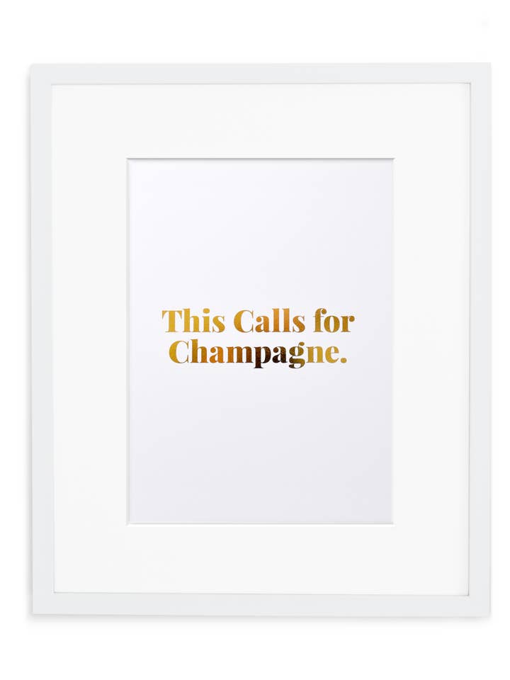 Bubbles Gold Foil Art Print for wholesale by Swell Made Co.