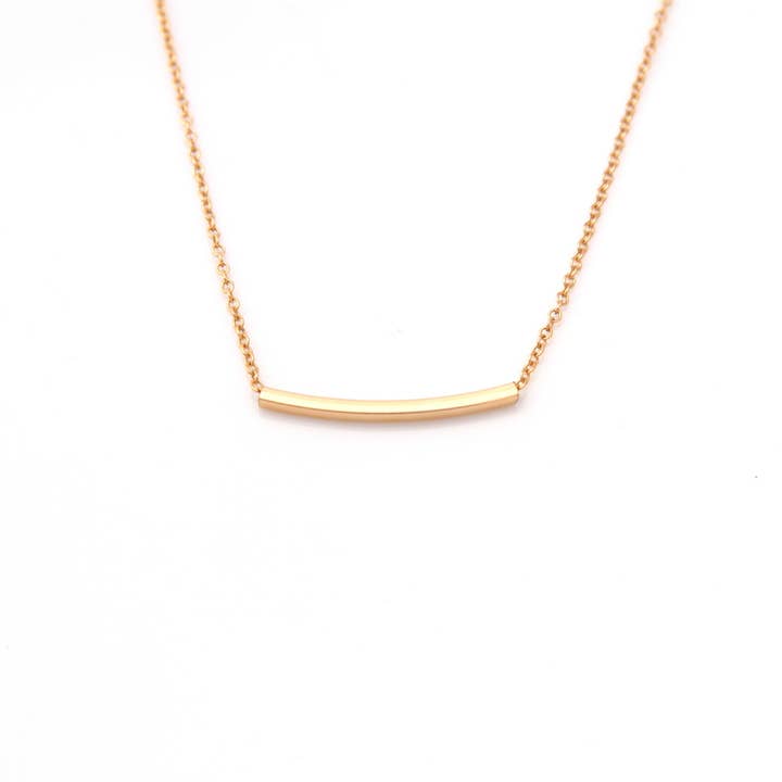 Gold Square Bar Necklace for wholesale by Reija Eden Jewelry