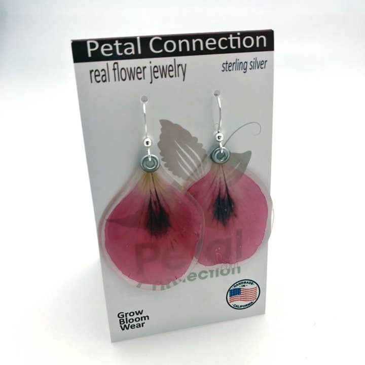Petal Connection - Vente Boucles d'oreilles pendantes - 63098 Boucles d'oreilles pétales de géranium rose1