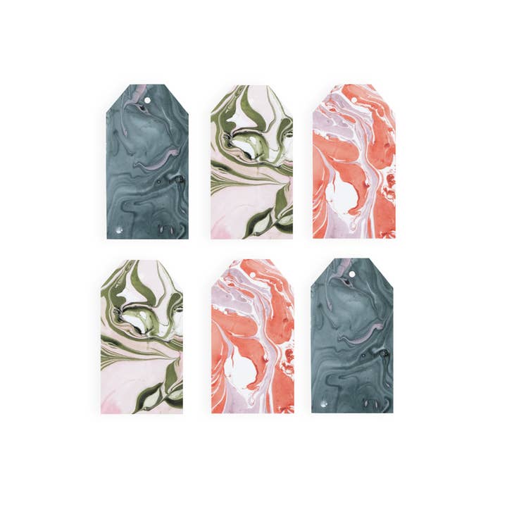 No. 1 Marble Gift Tag Set for wholesale by The Paper Curator