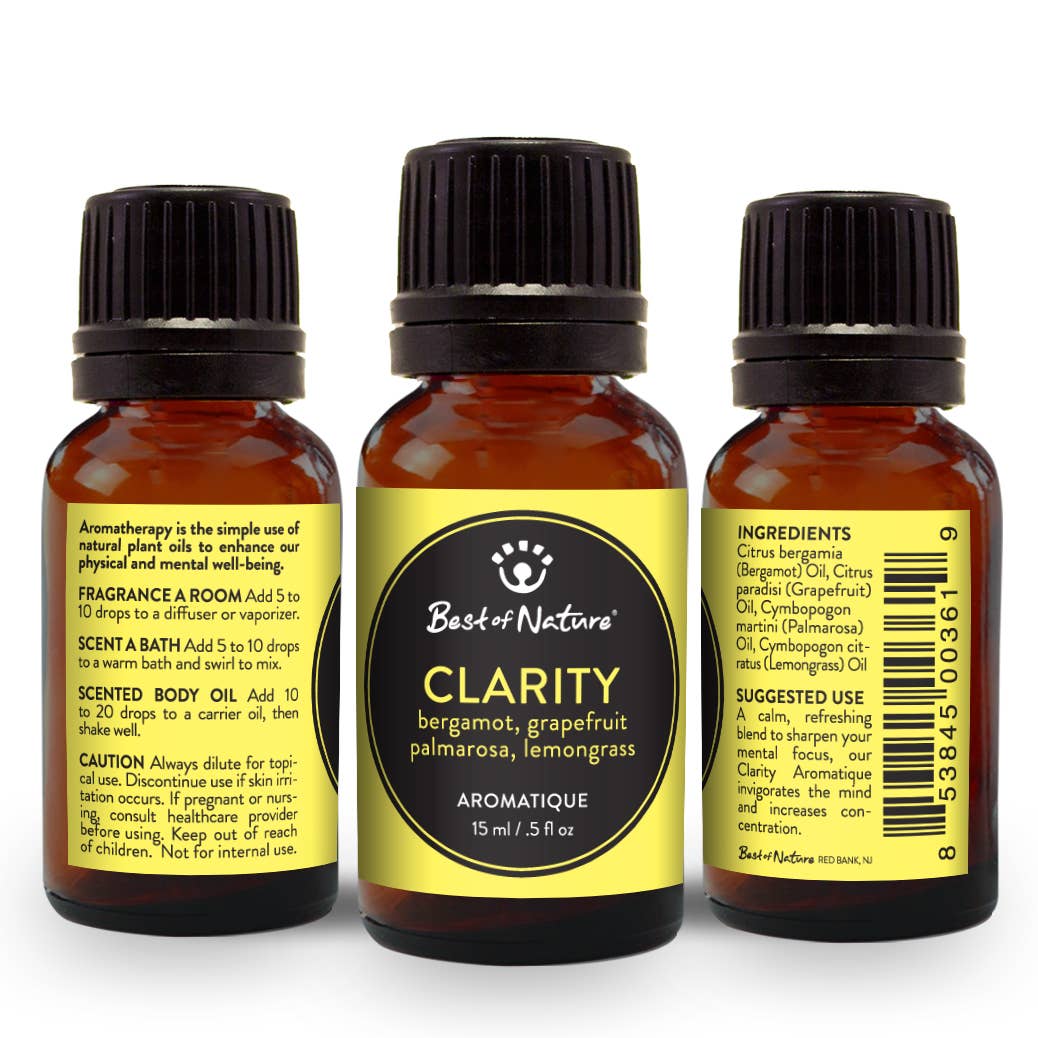 Best of Nature - Wholesale Essential Oil - Clarity Aromatique - Essential Oil Blend - 15ml / 100ml
5