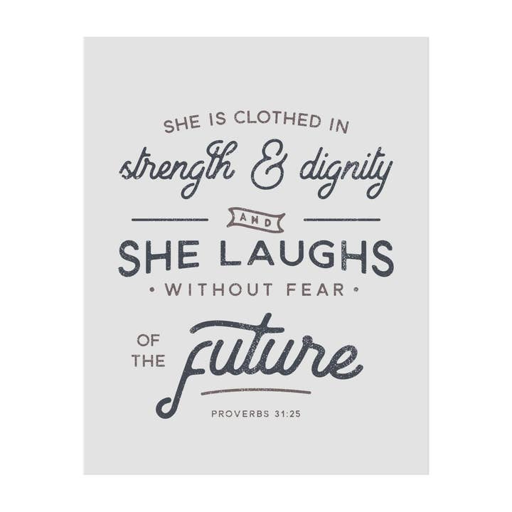 Hun Er klædt i styrke og værdighed kunst print for engroshandel hos The Anastasia Co
