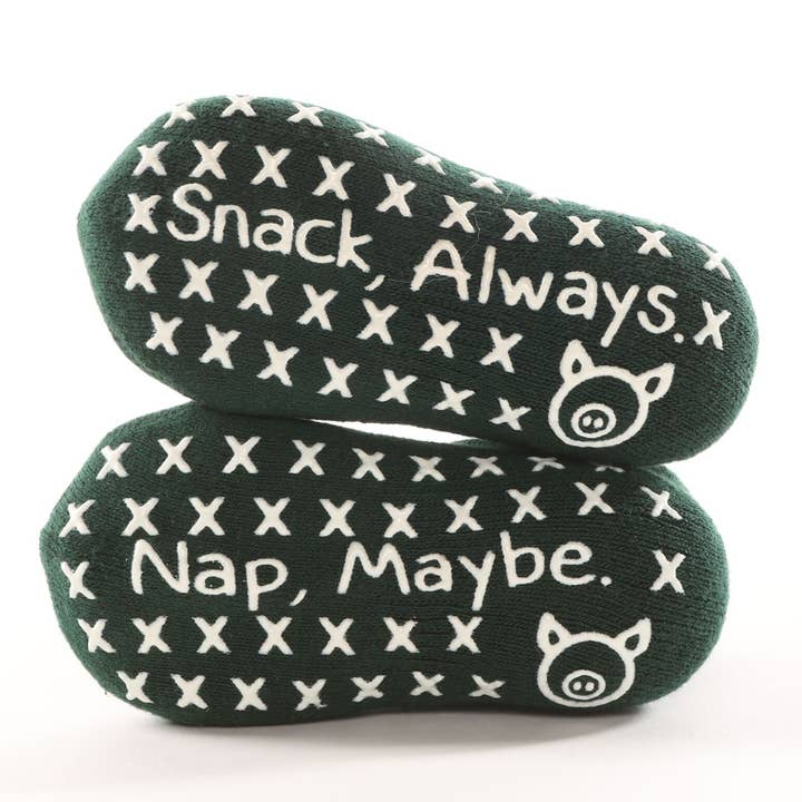 Snack, Always. Nap, Maybe Socks - 12-36 Months for wholesale by BarreSocks x Little Pigs