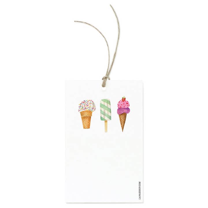 Ice Cream Cone Gift Tag for wholesale by Lana's Shop
