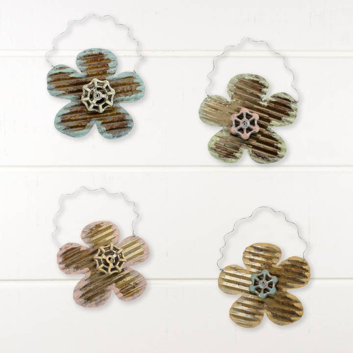 Salvage Daisy con rubinetto pomello ornamento set (4A) per la vendita all'ingrosso da parte di Honey and Me