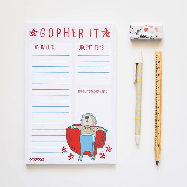 ILOOTPAPERIE - Wholesale Notepad - Gopher It! Nacho Libre Gopher Desk Notepad 50 Sheets2
