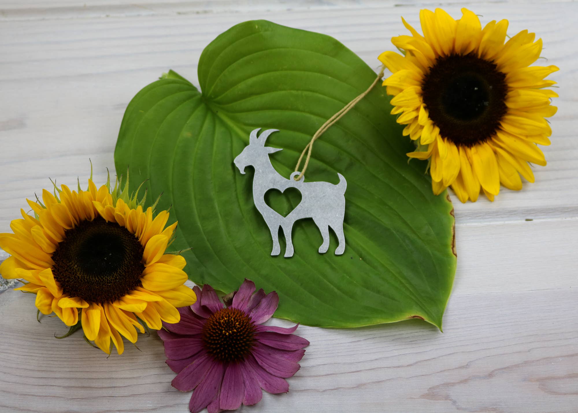 Iron Maid Art - Vente Objets de décoration - Ornement de Noël en métal animal de chèvre7