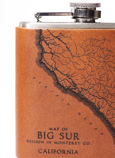 Tactile Craftworks - Wholesale Flask - Big Sur Map Flask2