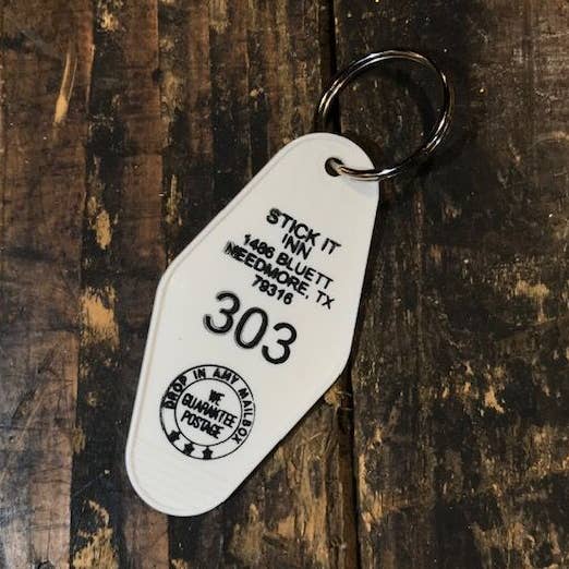 Motel Key Fob - Stick It Inn for wholesale by The 3 Sisters Design Co.