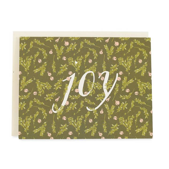 Joy Card, Boxwood And Bells for wholesale by June & December