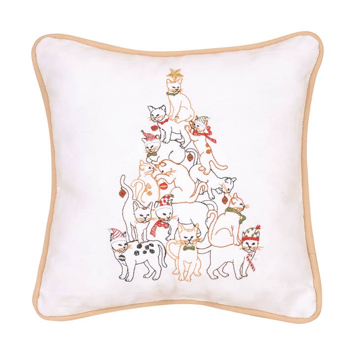 C&F Home - Wholesale Throw/Decorative Pillow - Christmas Cat Tree Throw Pillow