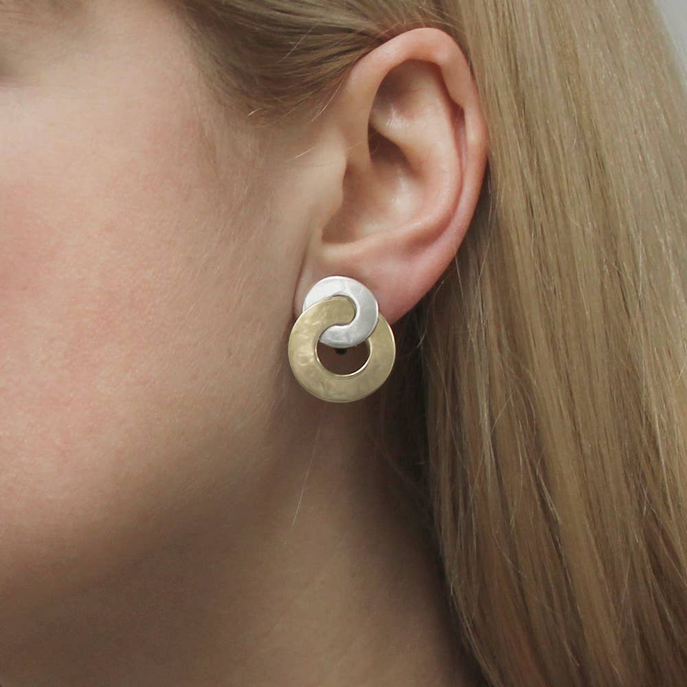 Marjorie Baer - Wholesale Dangle Earrings - Intertwined Wide Ring Earring2