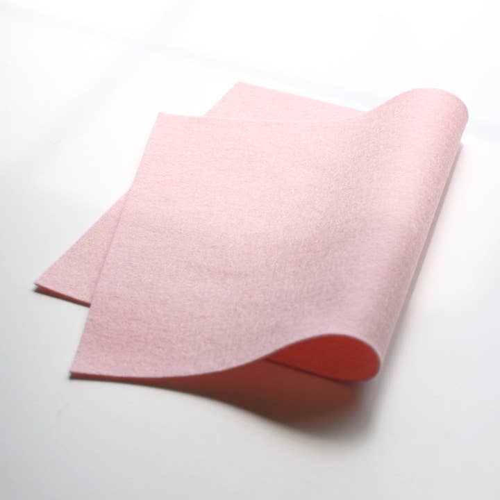 100% Bubble Gum Wool felt for wholesale by Eva Blake’s Makery