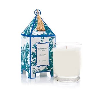 Seda France Candles - Wholesale Jar/Filled Candle - Hyacinth Classic Toile Mini Pagoda Box Candle
