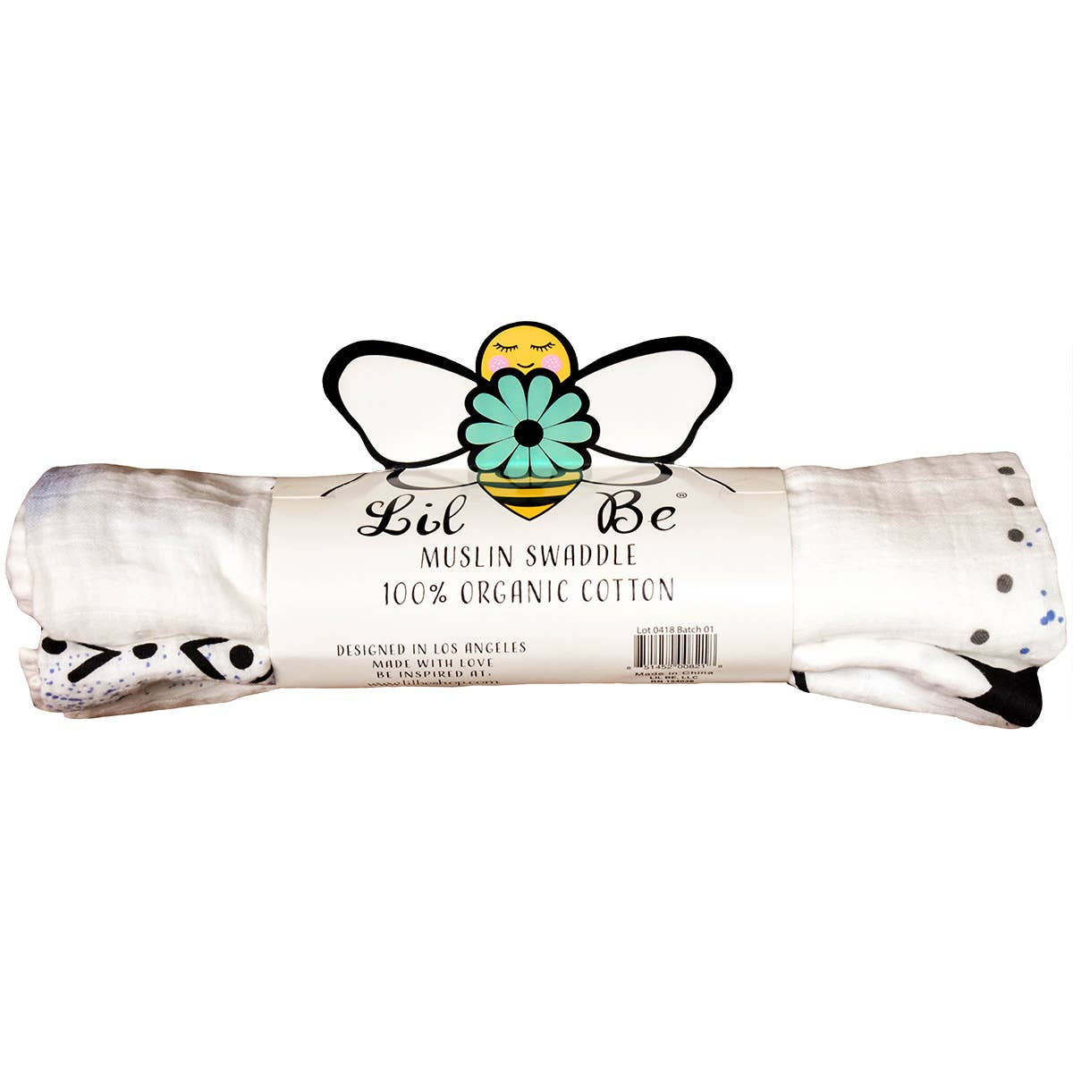 Lil Be - Wholesale Swaddle - Baby - Organic Swaddle I'm Over the Moon1