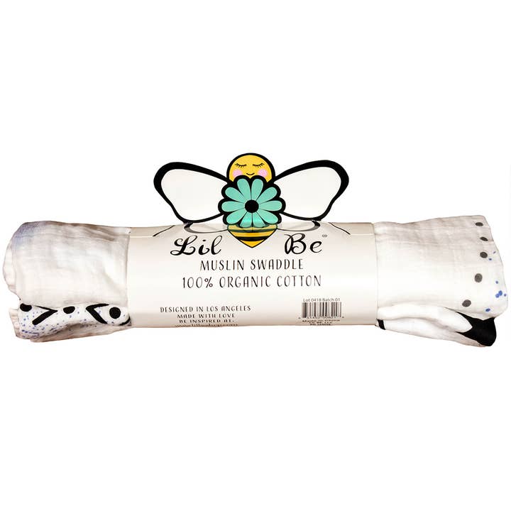 Lil Be - Wholesale Swaddle - Baby - Organic Swaddle I'm Over the Moon1