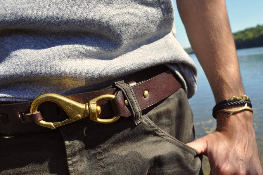 Sailormade - Wholesale Belt - Unisex - Cargo Leather Belt - Deep Dark Brown1