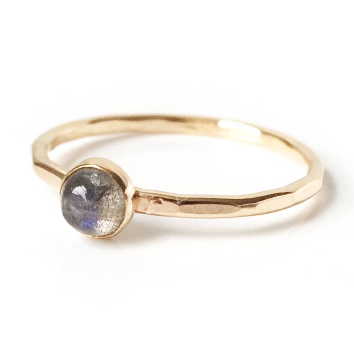 Bague empilable labradorite pour la vente par Goldeluxe Jewelry