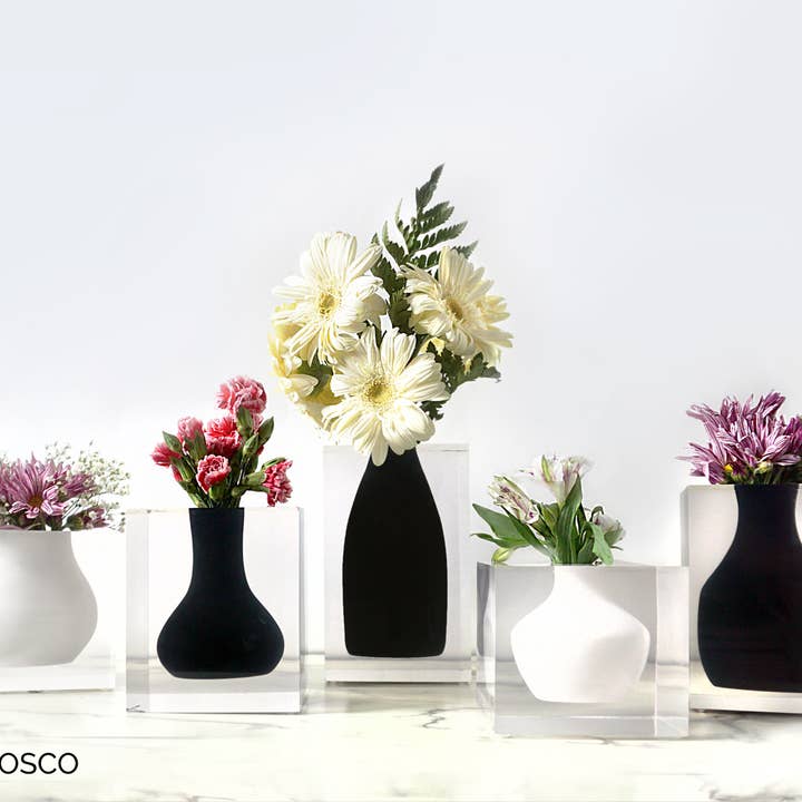 JR William – wholesale Vas – Soho svart handgjuten äkta akryl Mosco knoppvas4