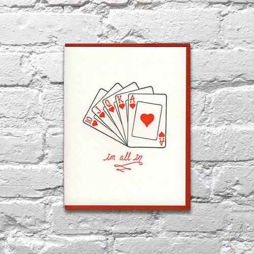 Jag är allt i kort hjärtan kort för wholesale av Bench Pressed