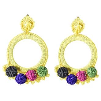 Yellow Fall Fruit Earrings for wholesale by NARA HANDMADE JEWELRY