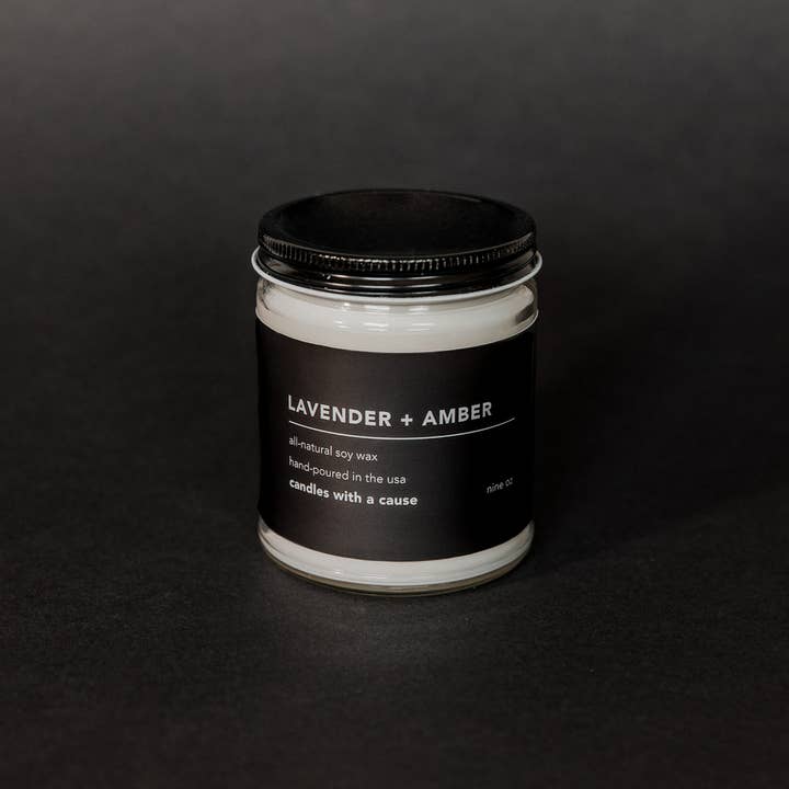 Lavender + Amber for wholesale by Thomas Brothers Candle Co.