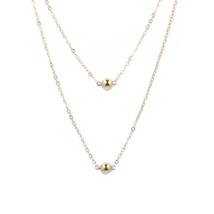 Bent by Courtney - Wholesale Pendant/Charm Necklace - Double Sphere