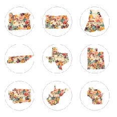 Say It in A Snap Jewelry - Wholesale Lapel pin/button - State Snaps - Floral - Available for All 50 States3