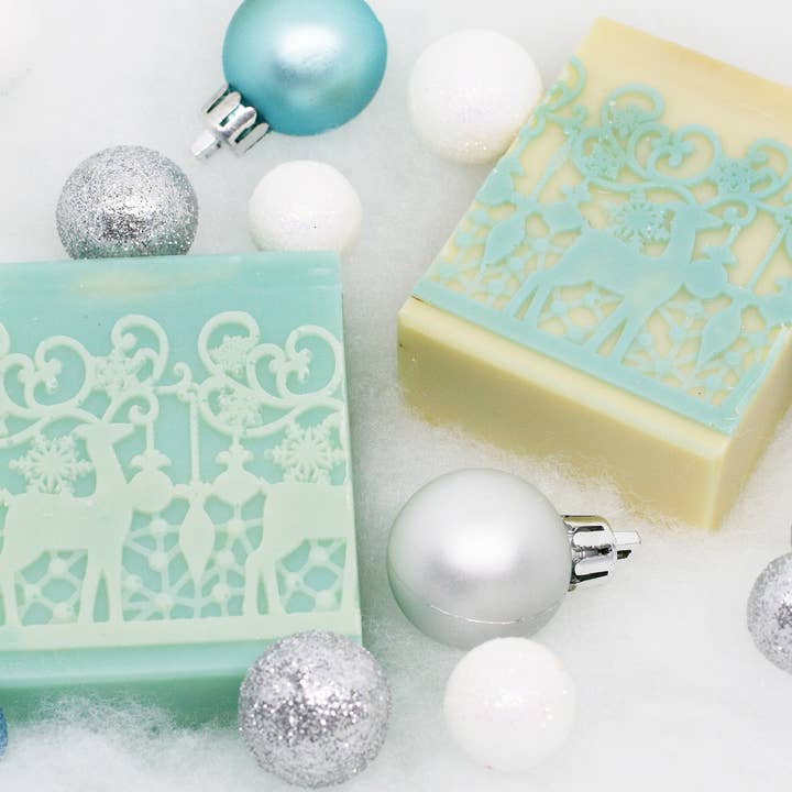 Organic Christmas Cheer Handmade Soap (White Tea & Ginger) 5.5oz for wholesale by One Leaf Soap