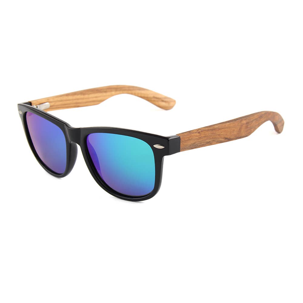 WUDN Handcrafted - Wholesale Sunglasses - Unisex - Real Wood Sunglasses - Mens & Women's Zebra Wood Wanderer3