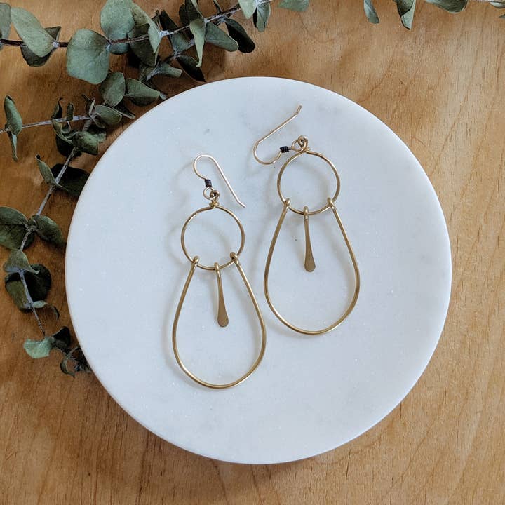 Ark Earrings in Gold for wholesale by Zalias Jewelry