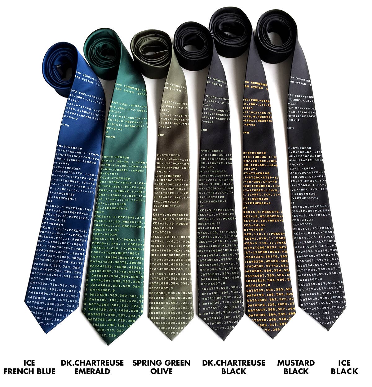 Cyberoptix Tie Lab - Wholesale Necktie - Men's - C64 Silk Necktie. Basic Code Commodore Tie.6