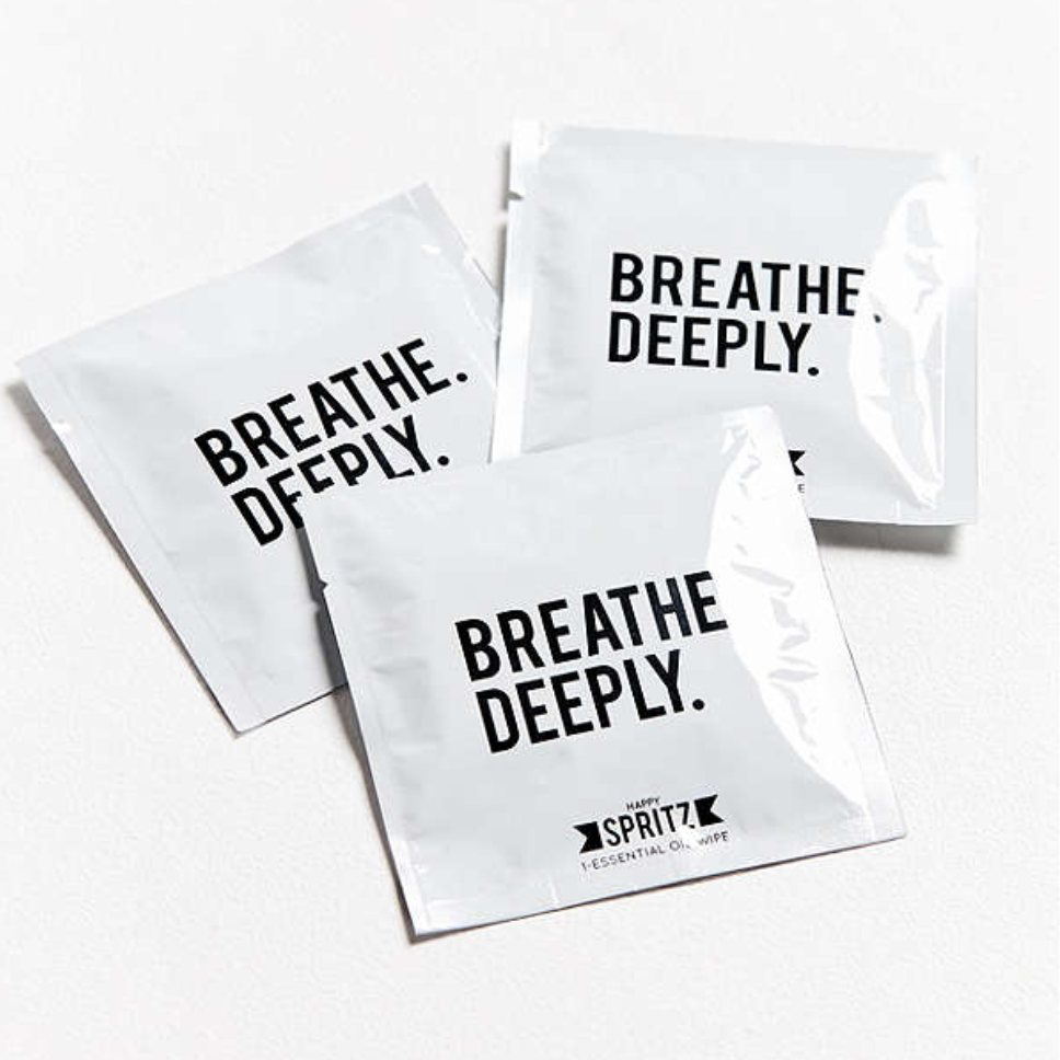 Happy Spritz - Wholesale Essential Oil - Breathe Deeply Essential Oil Towelette - 100 Unit Pre-Pack4
