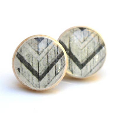 Black and White Tribal Studs for wholesale by Starlight Woods