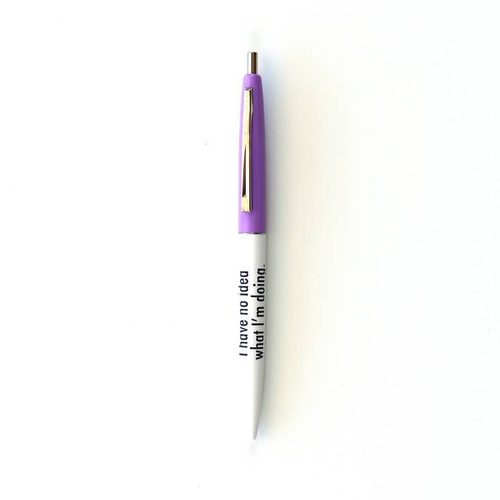 Purple - I Have No Idea What I'm Doing Pen for wholesale by Public School Paper Co.
