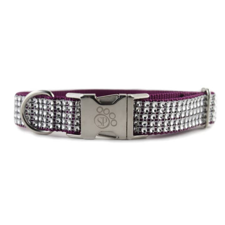 Coleira de cachorro Purple Bling GG por atacado de Sophisticated Pup