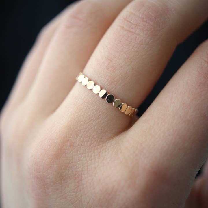Hannah Naomi - Wholesale Band/Stacked Ring - Bead Ring, 14K Gold Fill